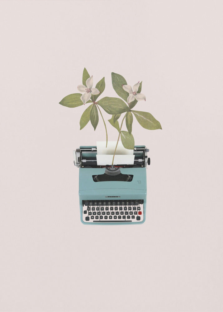 Macchina da scrivere botanica | Stampe su Tela