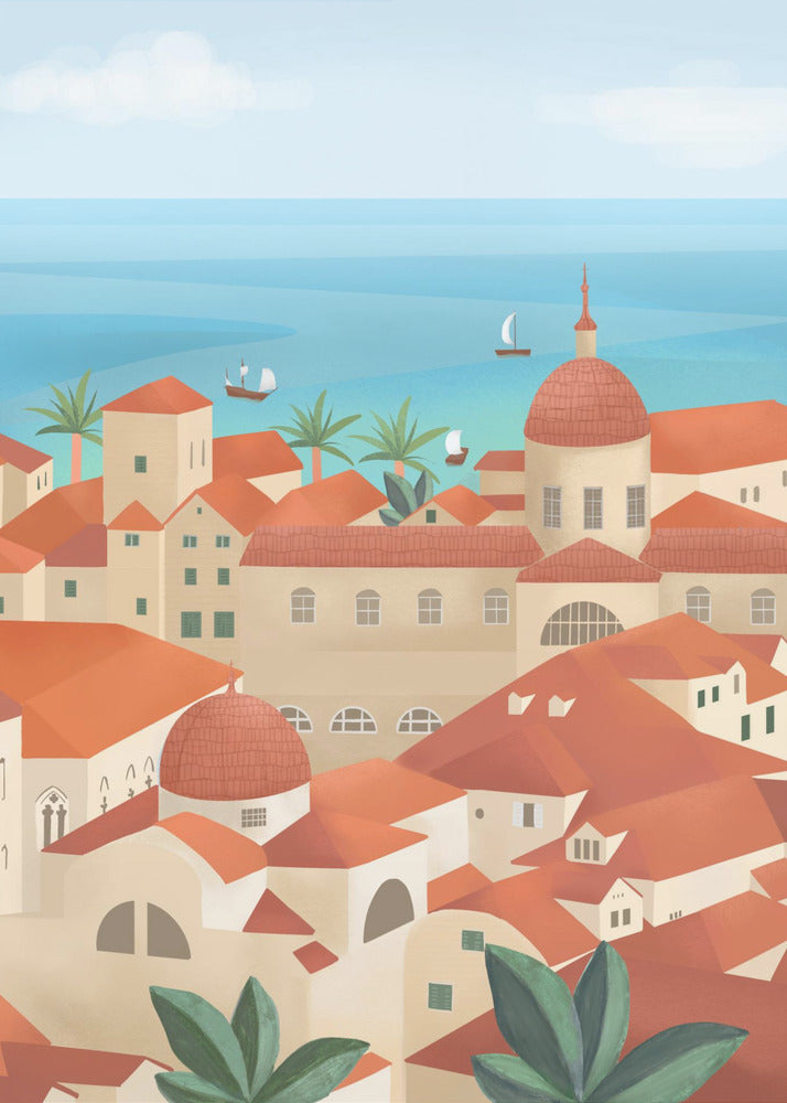 Casco antiguo de Dubrovnik | Impresiones en Lienzo