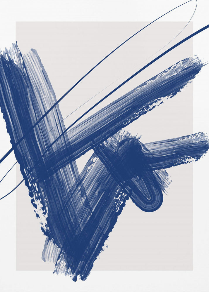 Pennellate blu intense | Stampe su Tela