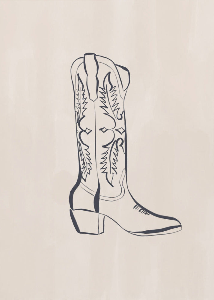 Cowboystøvler af Ivy Green Illustrations | Lærredsbilleder