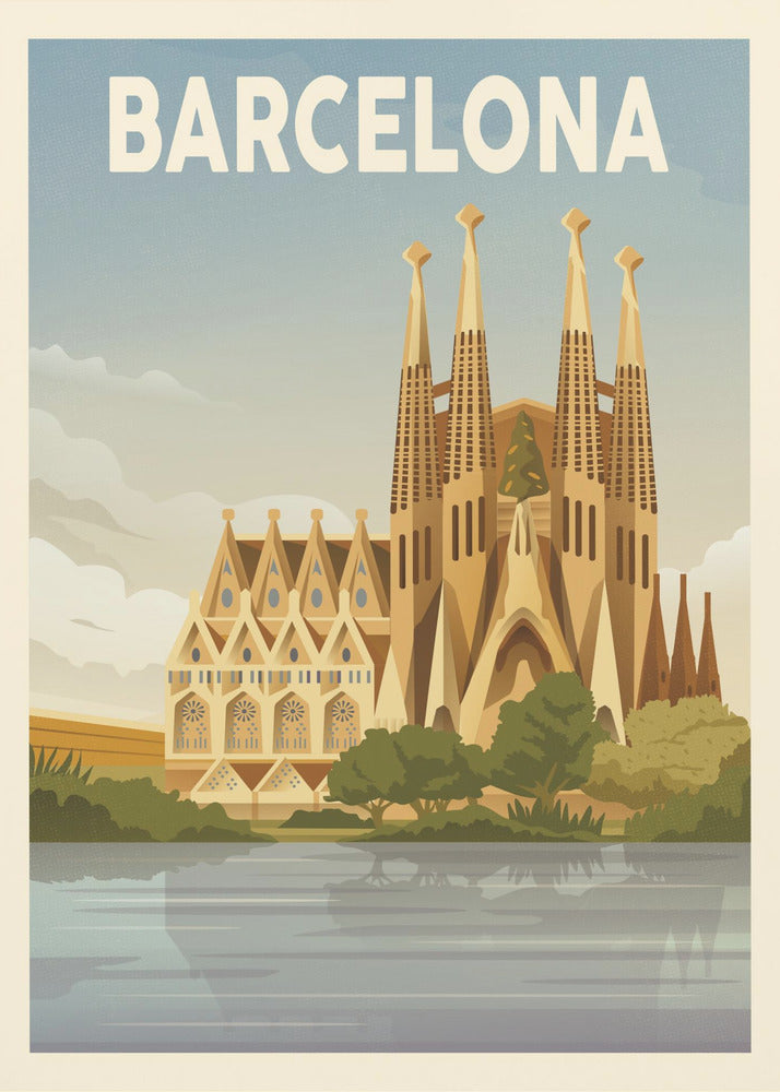 Impresión de viaje de Barcelona | Impresiones en Lienzo