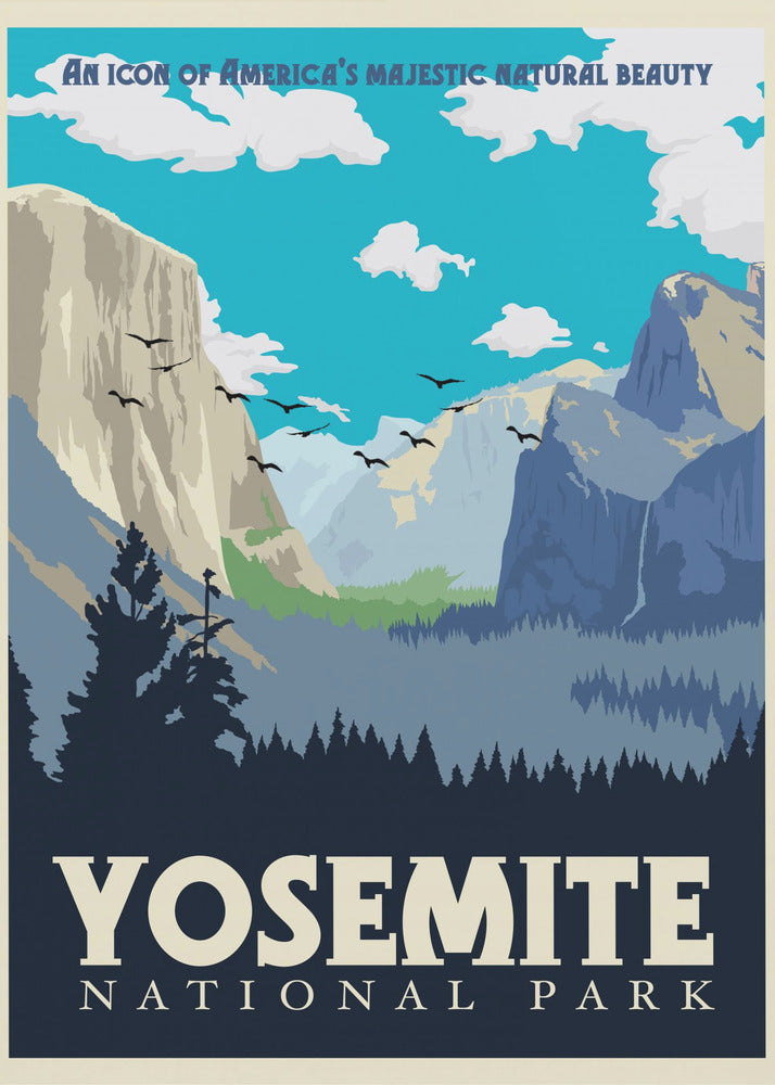 Park Narodowy Yosemite – wydruk podróżny | Wydruki na łótnie