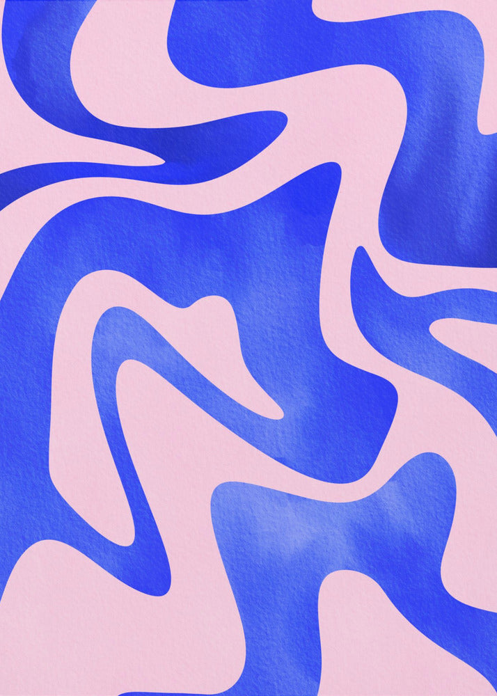 Vague bleue abstraite | Tableaux sur Toile