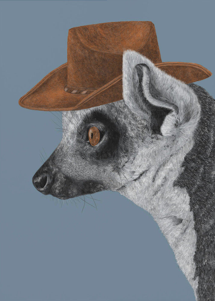 Felix il lemure cowboy | Stampe su Tela
