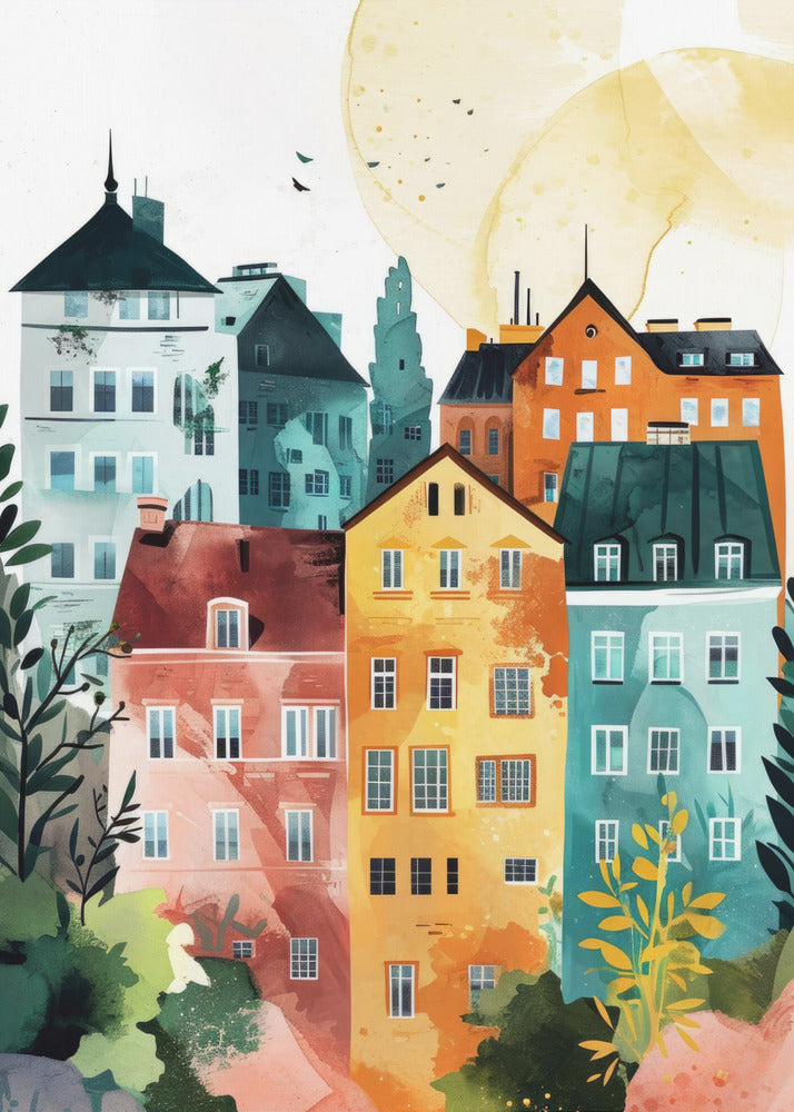 Varsovan akvarellimaalaus | Canvastaulut