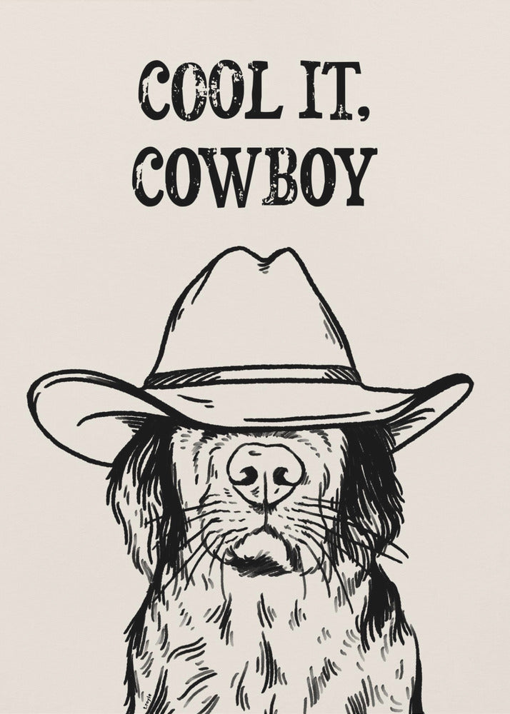 Cool it Cowboy Black | Lærredsbilleder
