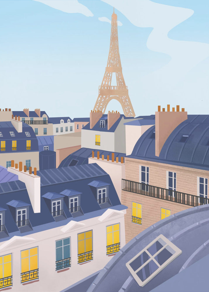 Les toits de Paris | Tableaux sur Toile