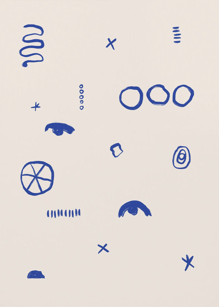 Blue Symbols Dance | Poster