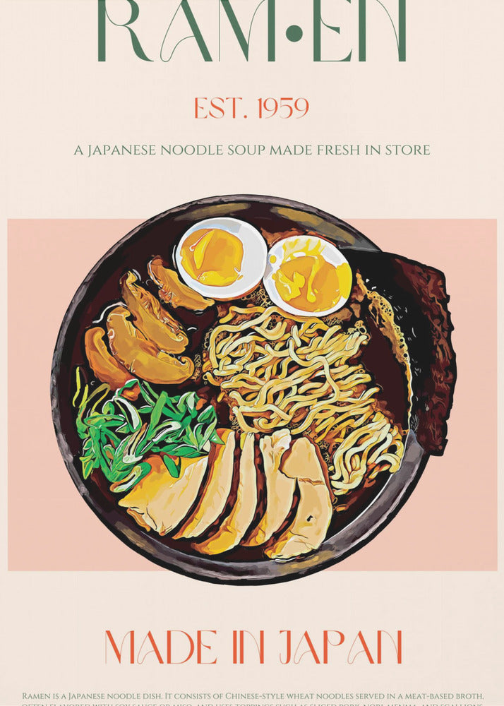 Savoring Japanese Ramen Bowl | Poster
