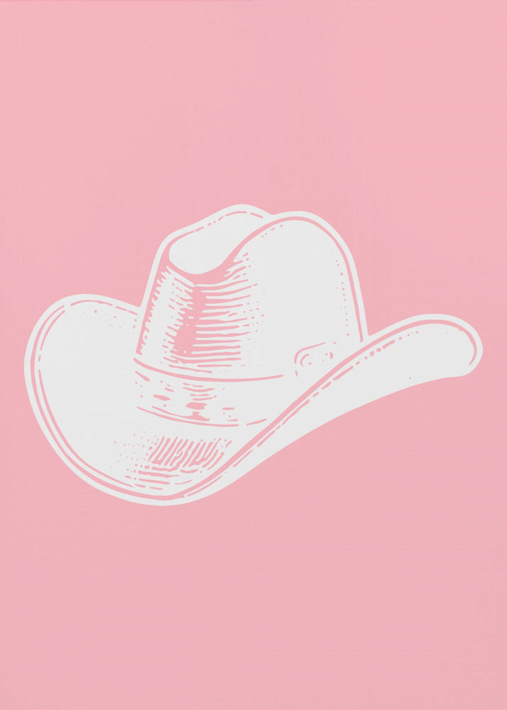 Rosa Cowboyhut | Leinwand-Bilder