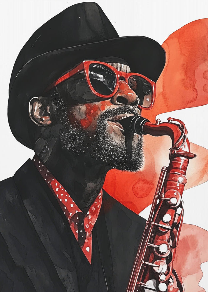 Saxophonist Musikkunst | Poster