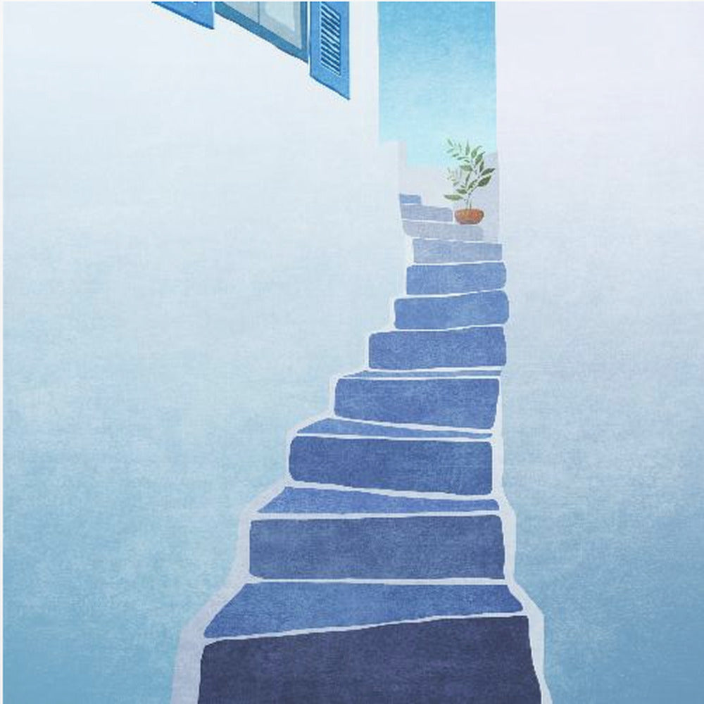 Blue Stairway Journey | Poster