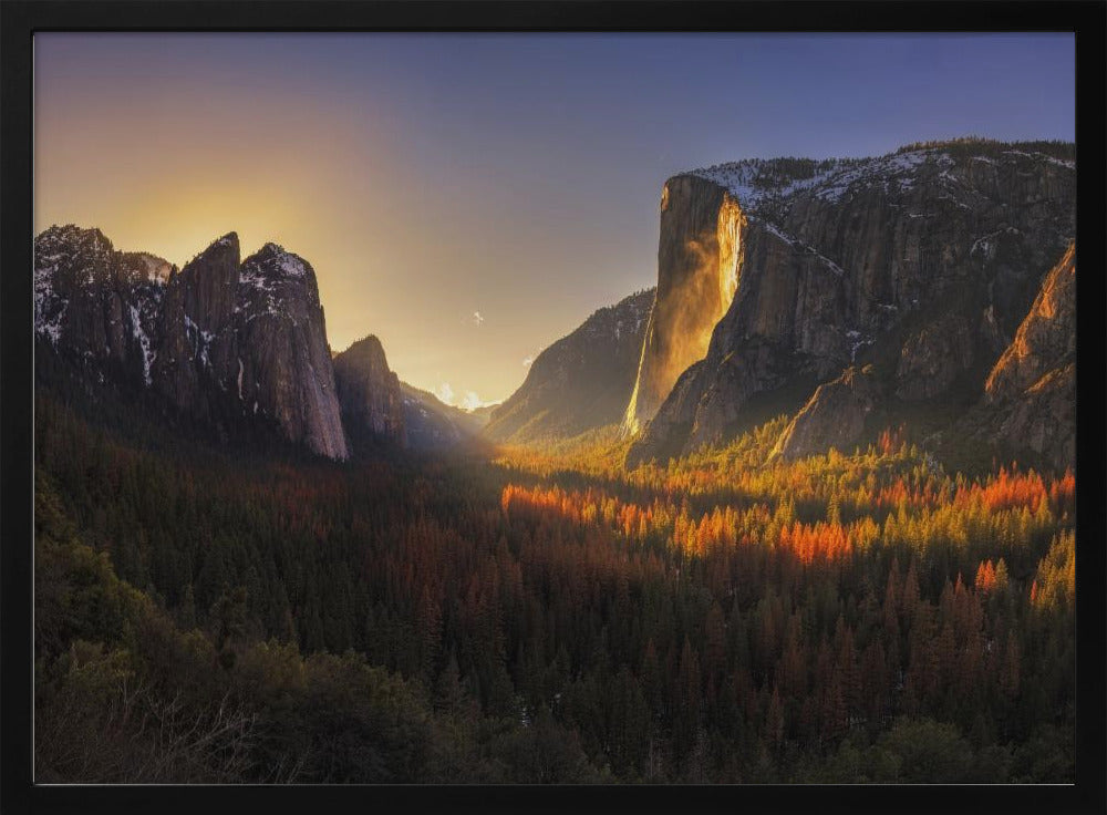 Cascade de feu de Yosemite | Posters - Affiche Artistique