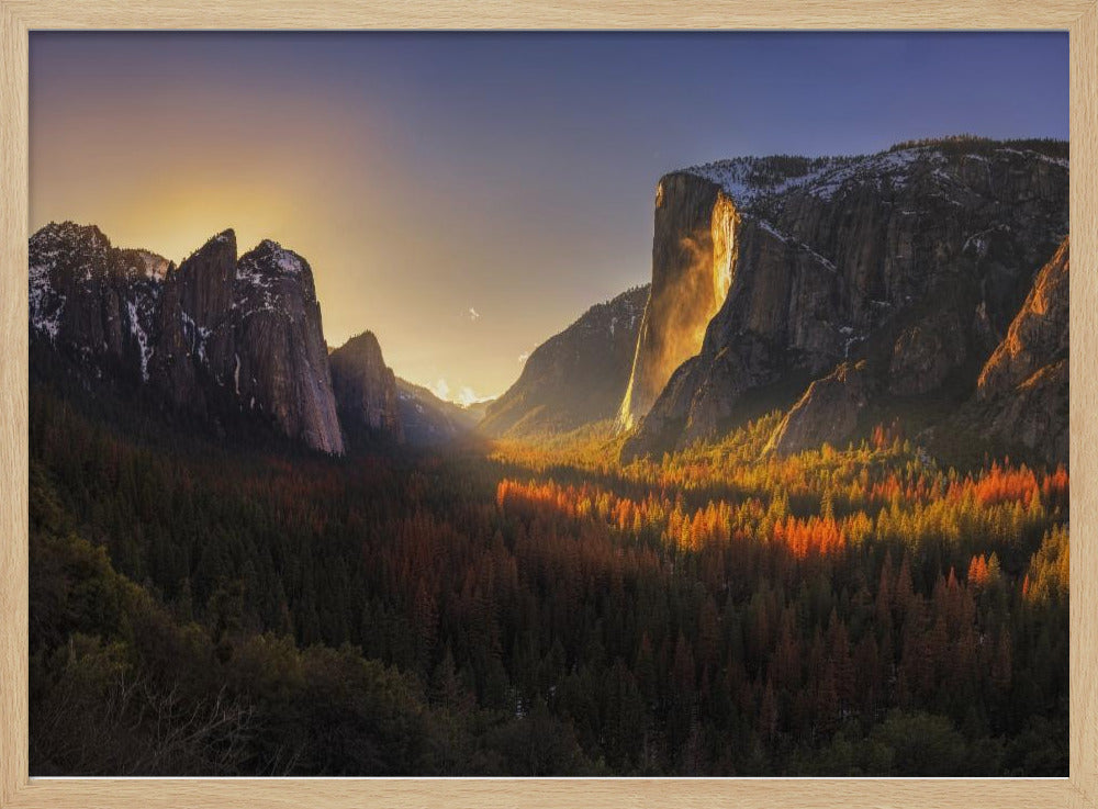 Cascade de feu de Yosemite | Posters - Affiche Artistique