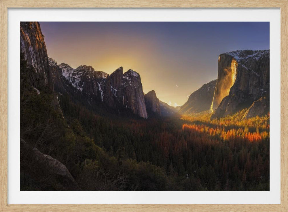 Cascade de feu de Yosemite | Posters - Affiche Artistique