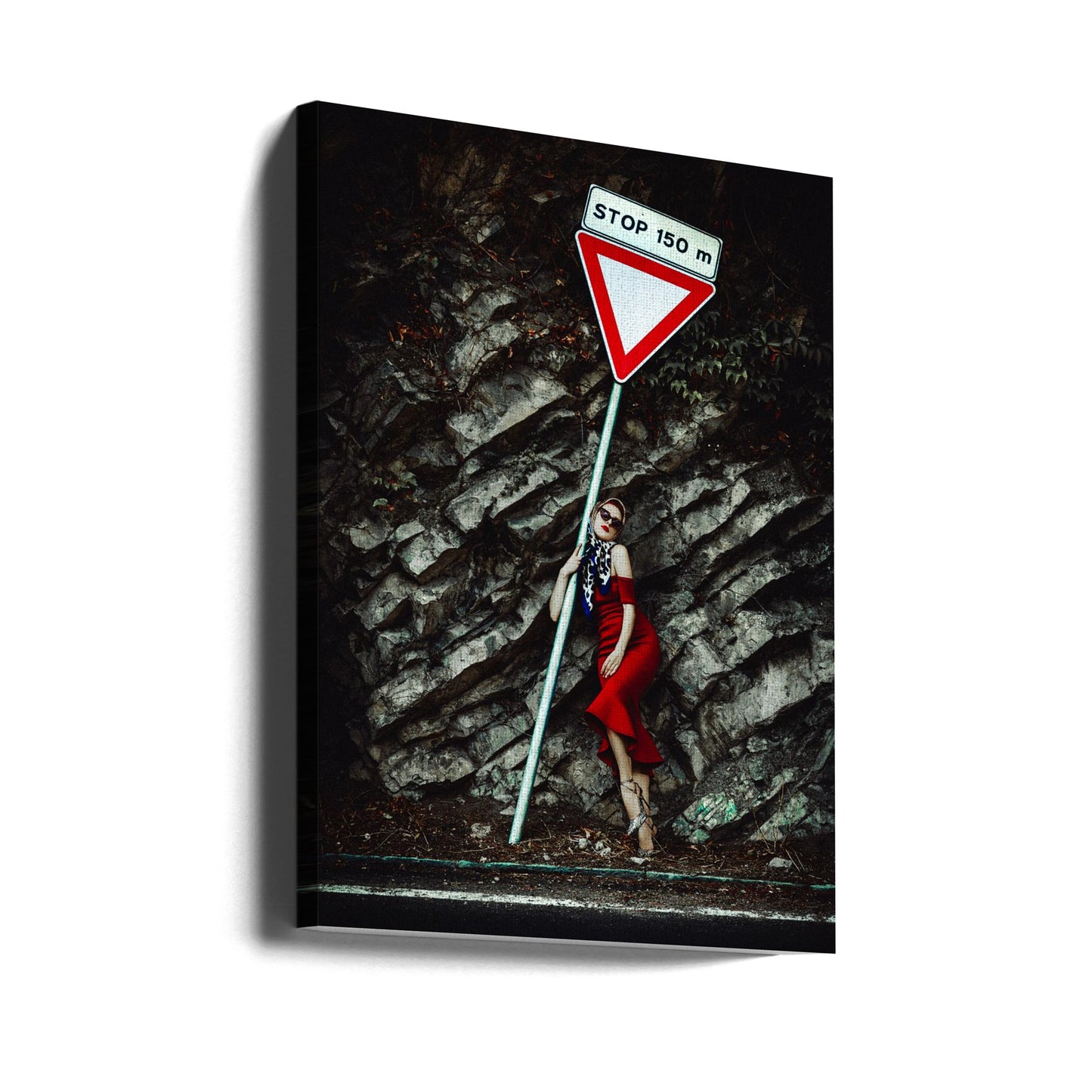 Halte Élégance Rouge | Tableaux sur Toile
