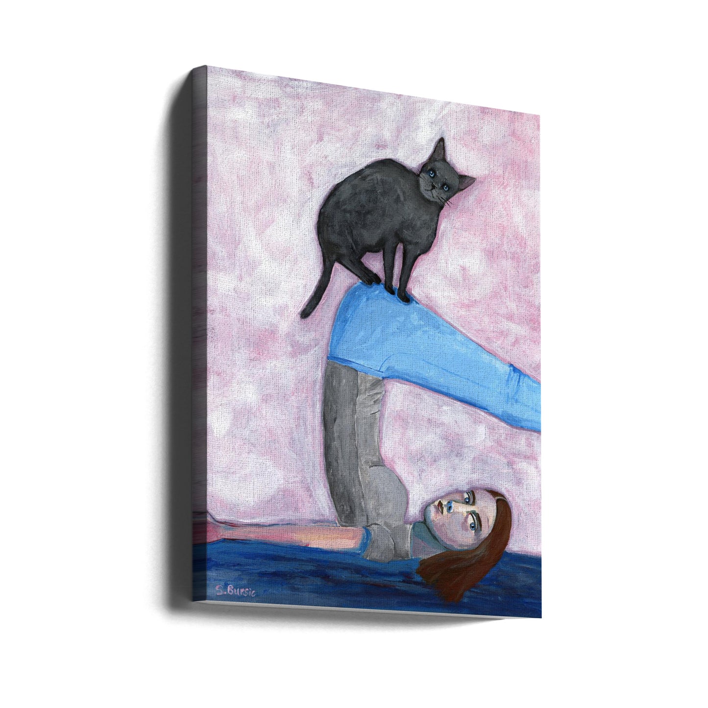 Yoga avec mon chat | Tableaux sur Toile