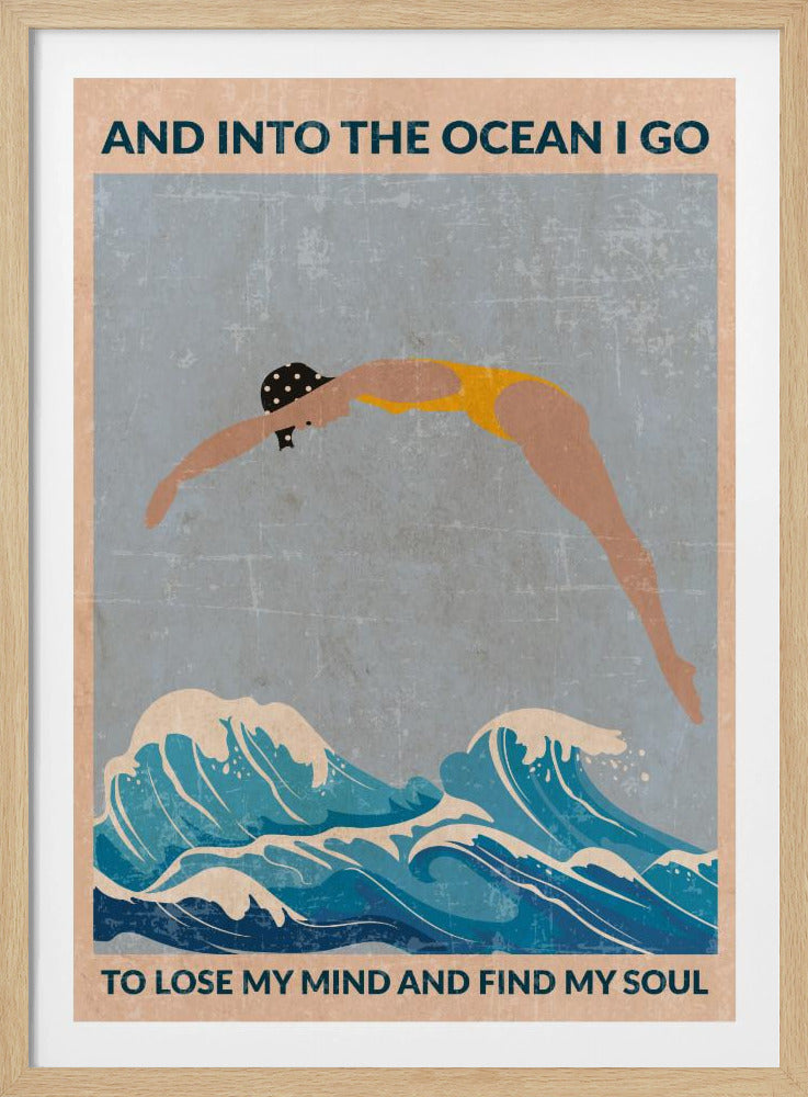 Standard väggkonst Into the Ocean (blå) | Poster