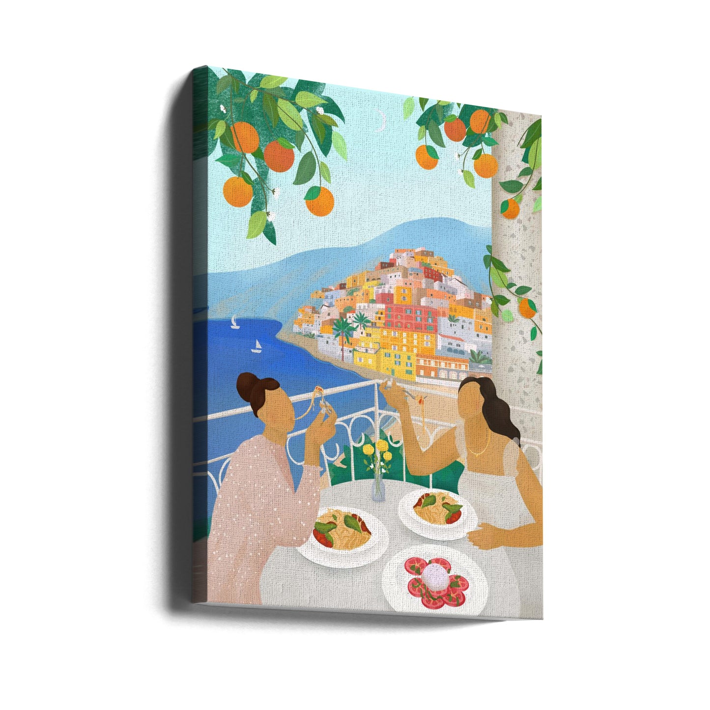Mädchen in Positano | Leinwand-Bilder