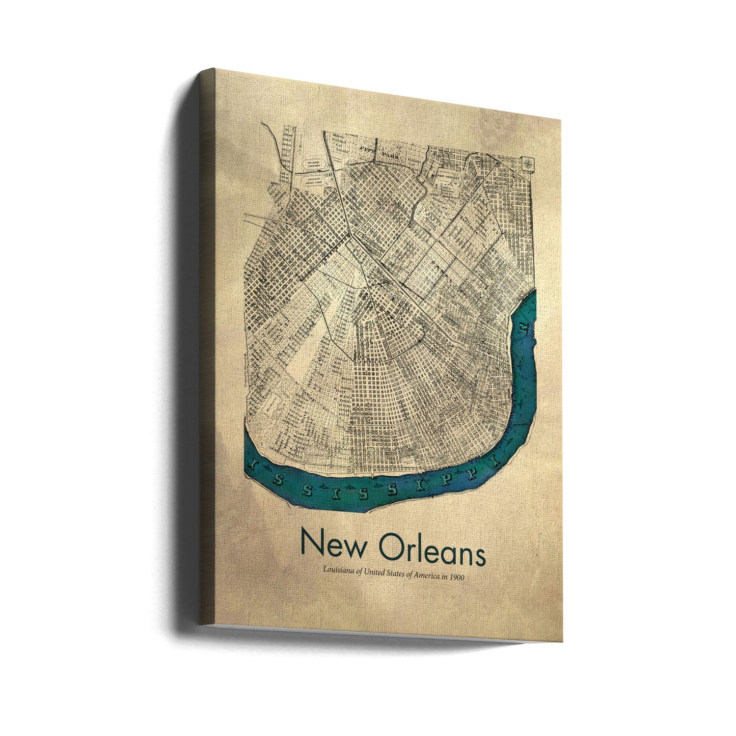 Karta över New Orleans | Canvas