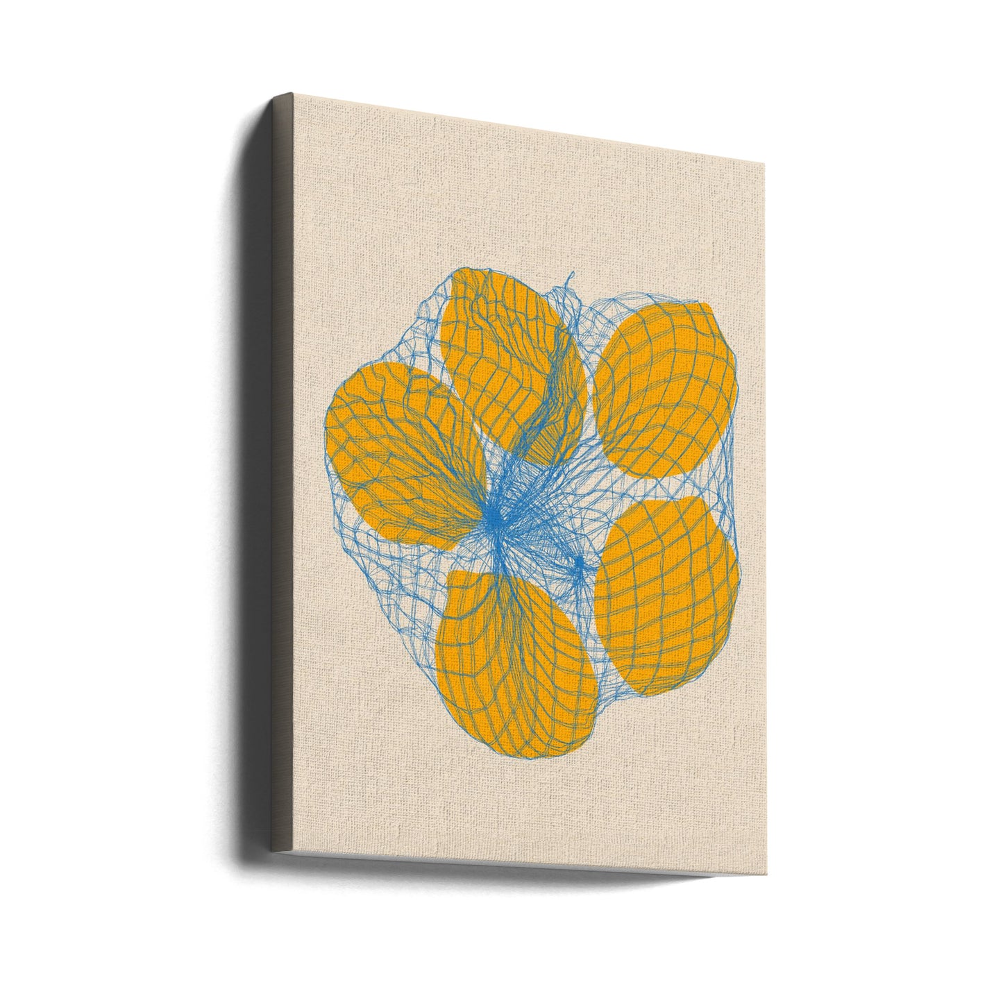 Five Lemons In a Net Bag | Canvas
