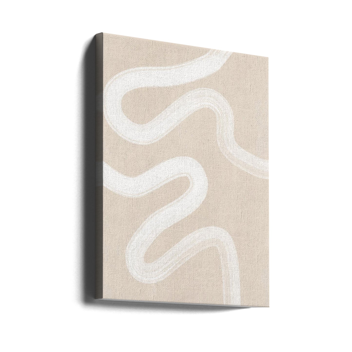 Beige enlinjetegning | Lærredsbilleder