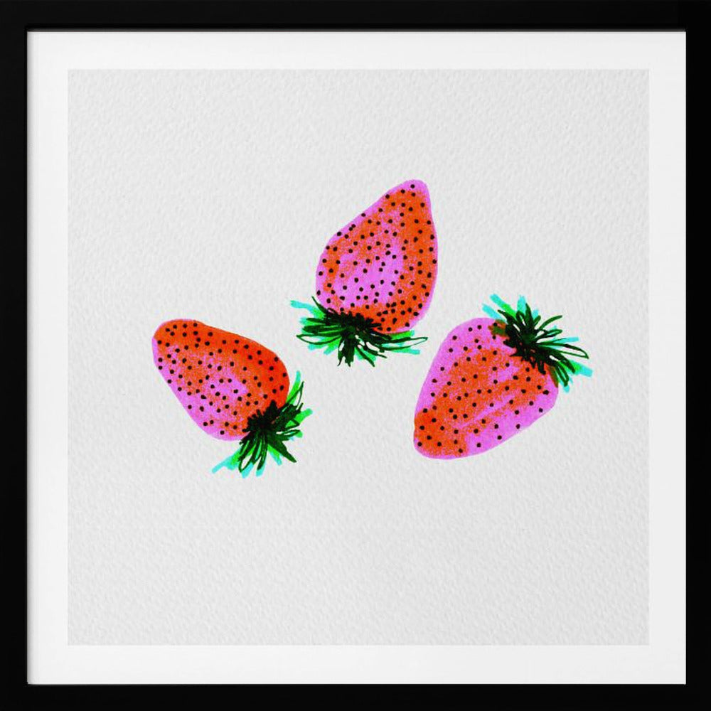 Röd lavendel söta jordgubbar frukt | Poster