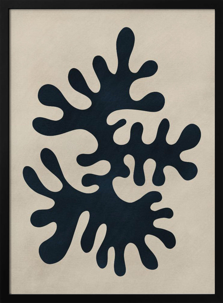 Minimal Black Coral Shape | Poster