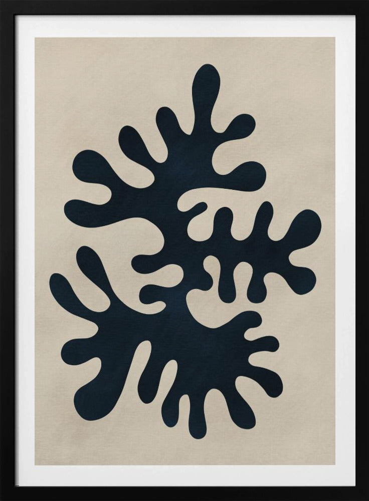Minimal Black Coral Shape | Poster