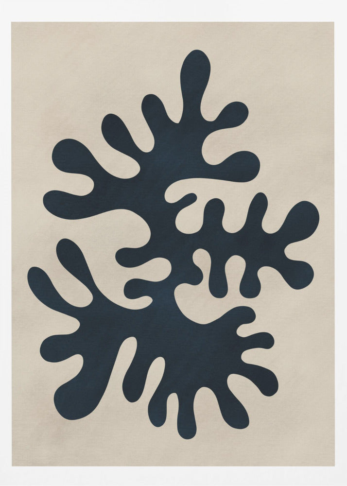 Minimal Black Coral Shape | Poster