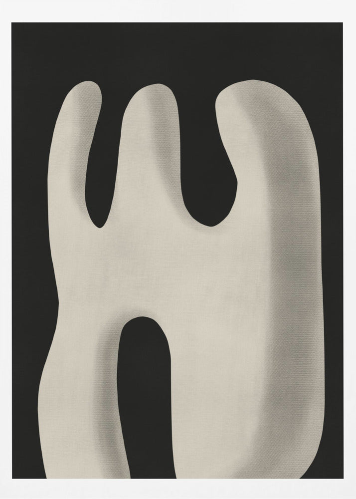 Abstract White Sculpture Scream | Poster