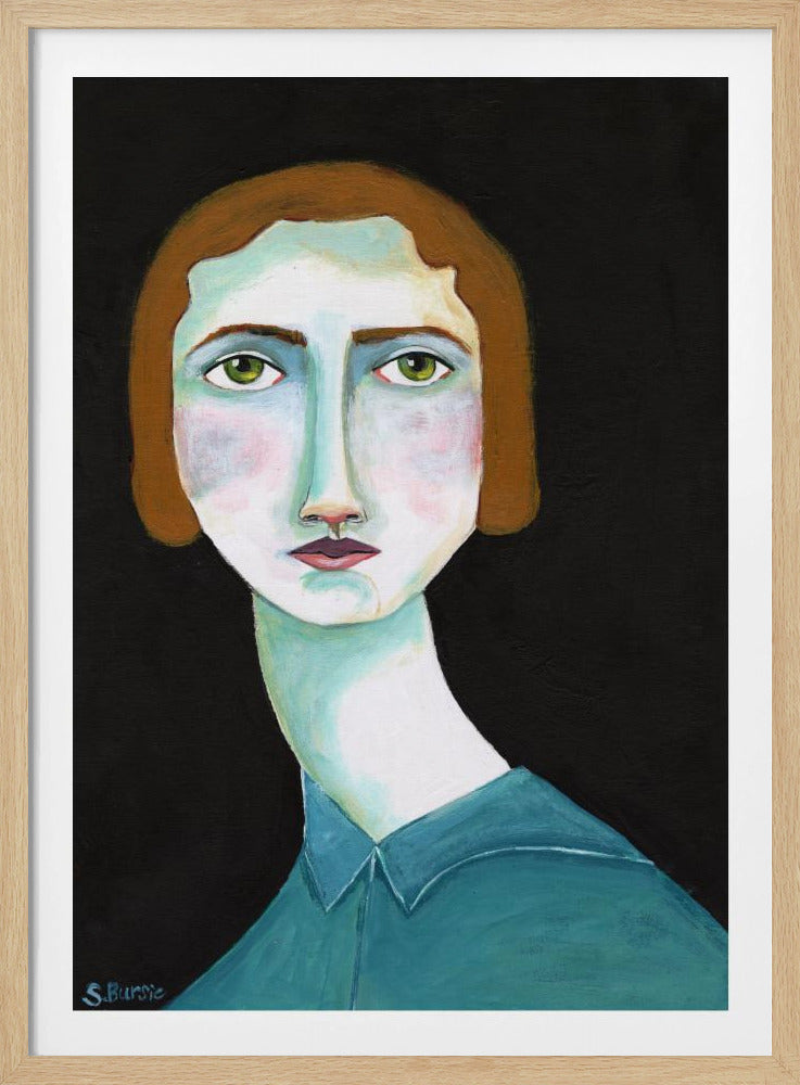 Vintage Dame schaut | Poster