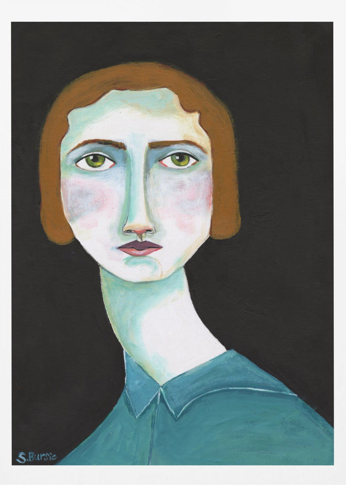 Vintage Dame schaut | Poster