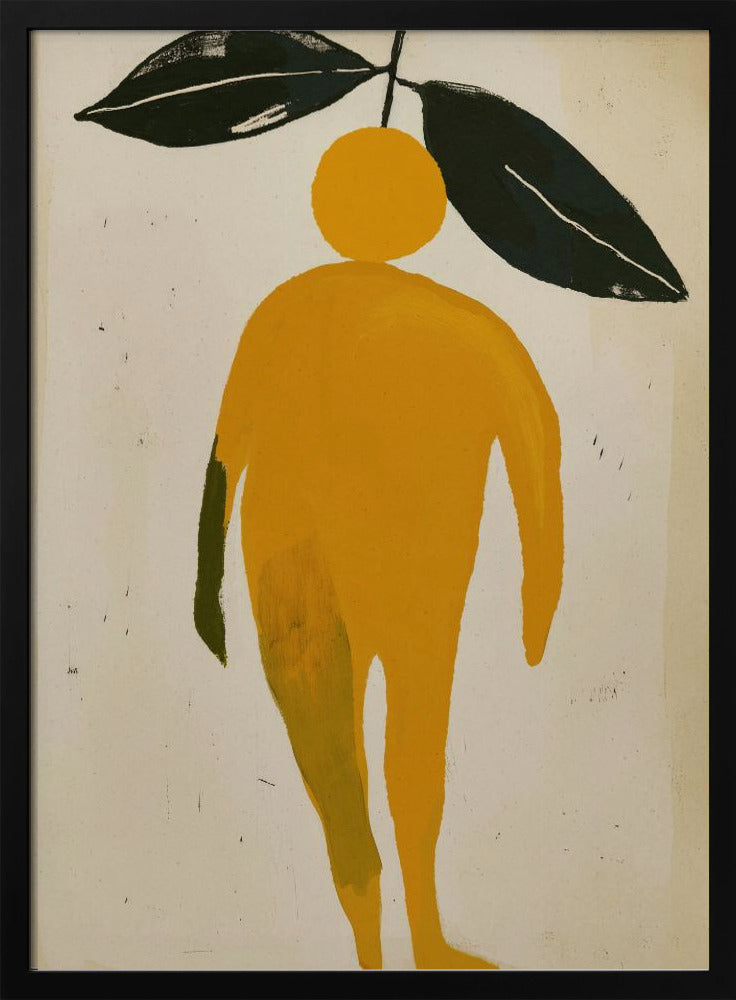 Orangenblatt-Figur | Poster