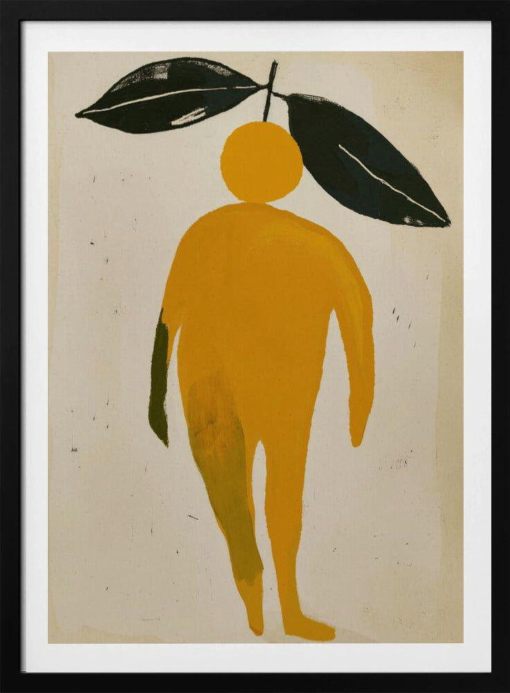 Orangenblatt-Figur | Poster