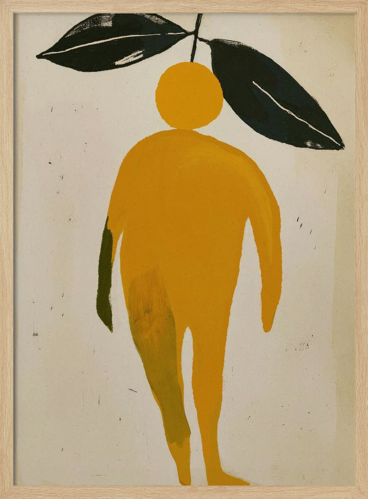 Orangenblatt-Figur | Poster