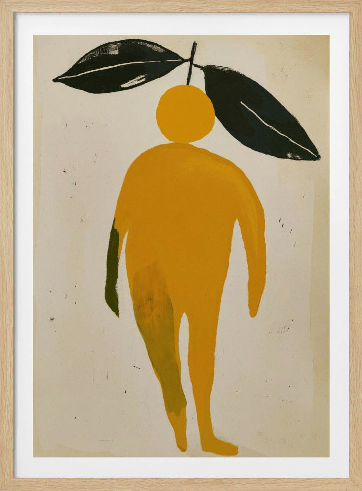 Orangenblatt-Figur | Poster