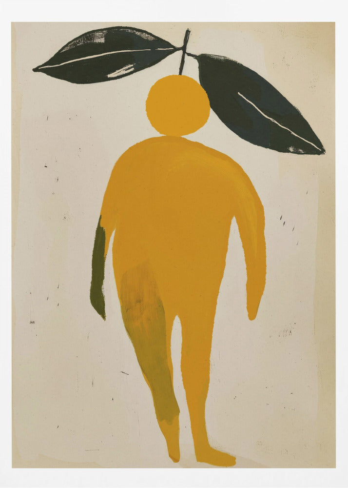 Orangenblatt-Figur | Poster
