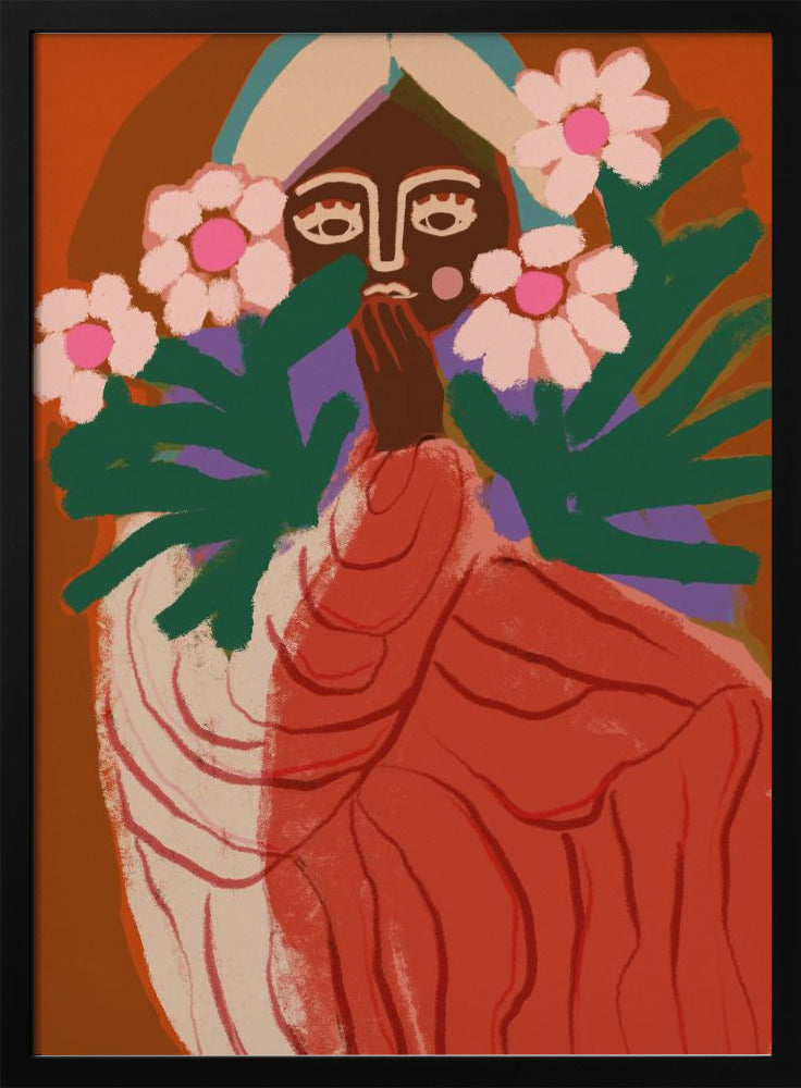 Shy Flower Girl | Poster