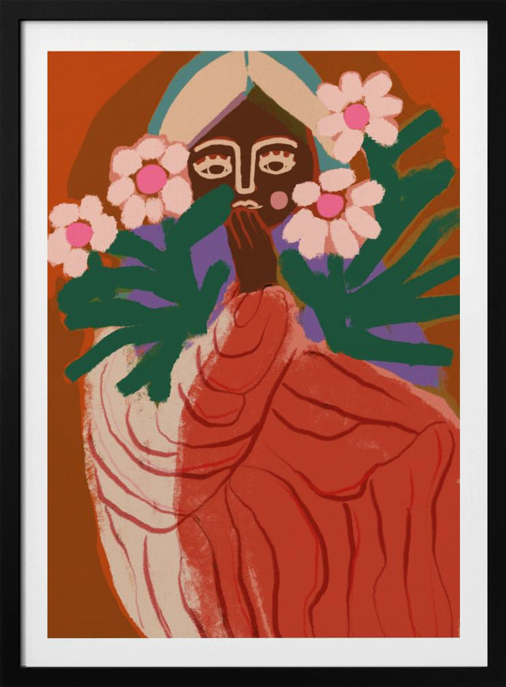 Shy Flower Girl | Poster