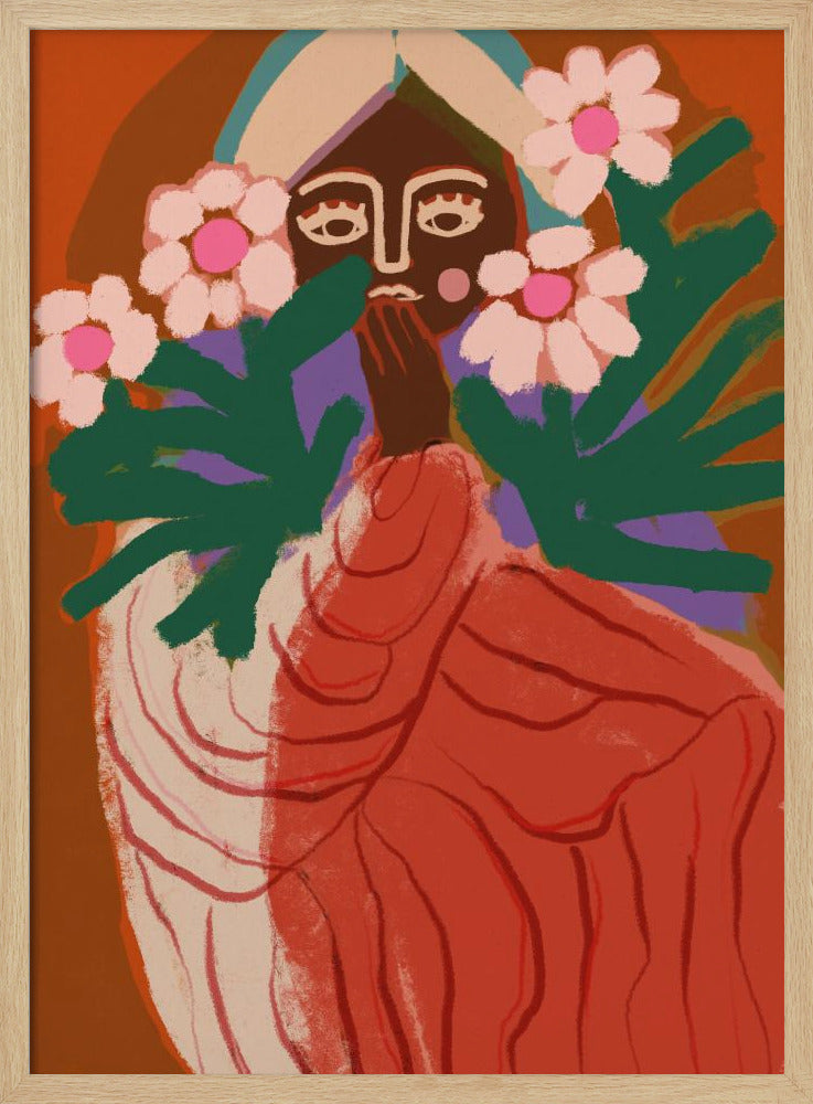 Shy Flower Girl | Poster