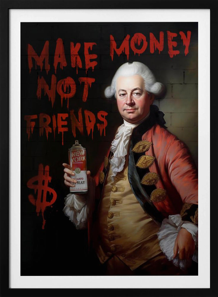 Verdiene Geld, nicht Freunde | Poster - Kunstdruck