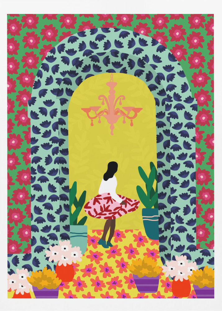 Floral Portal Girl | Poster