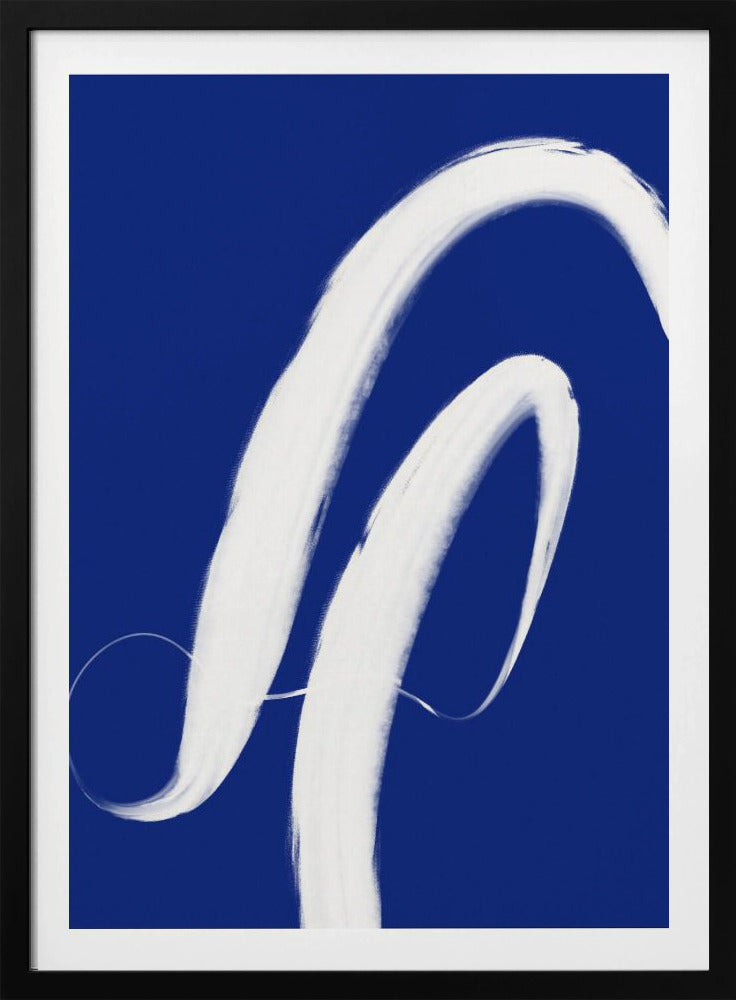 Whirling White Strokes | Poster