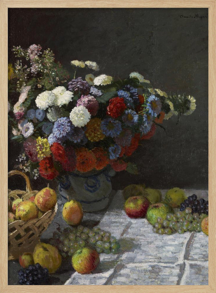 Still Life With Flowers and Fruit (1869) By Claude Monet | Poster