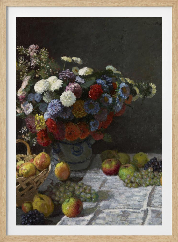 Still Life With Flowers and Fruit (1869) By Claude Monet | Poster