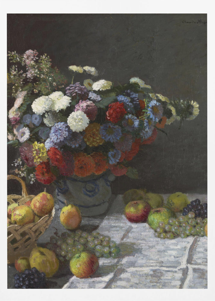 Still Life With Flowers and Fruit (1869) By Claude Monet | Poster