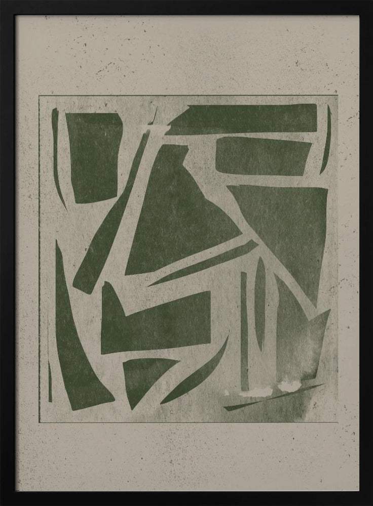 Green Geometric Maze | Poster