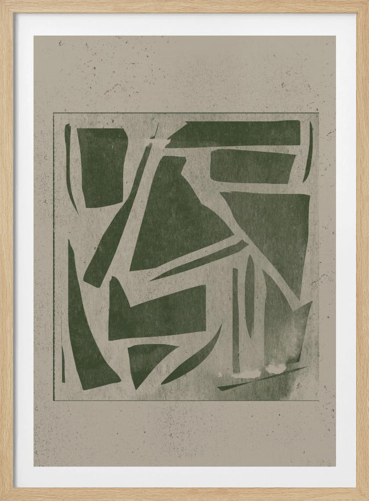 Green Geometric Maze | Poster