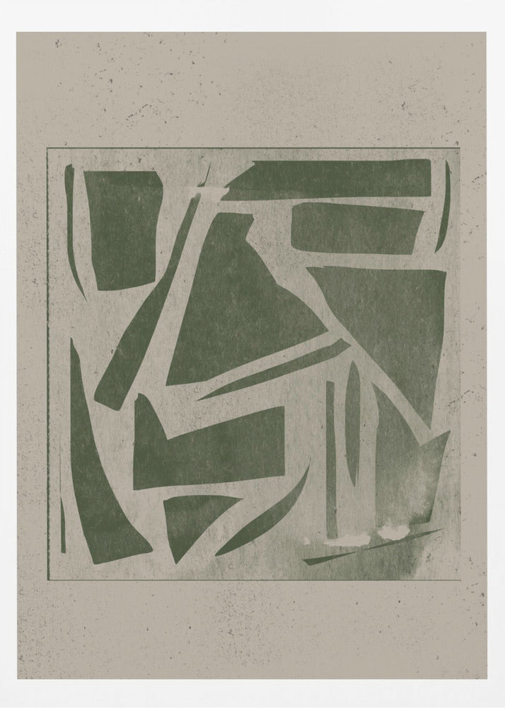 Green Geometric Maze | Poster